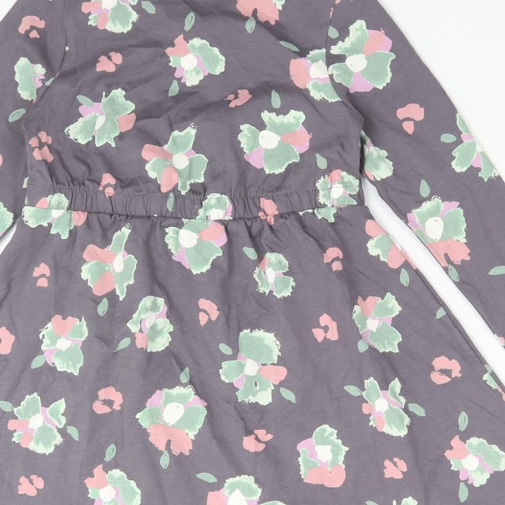 George Girls Multicoloured Floral Cotton Skater Dress  Size 4-5 Years  Round Neck