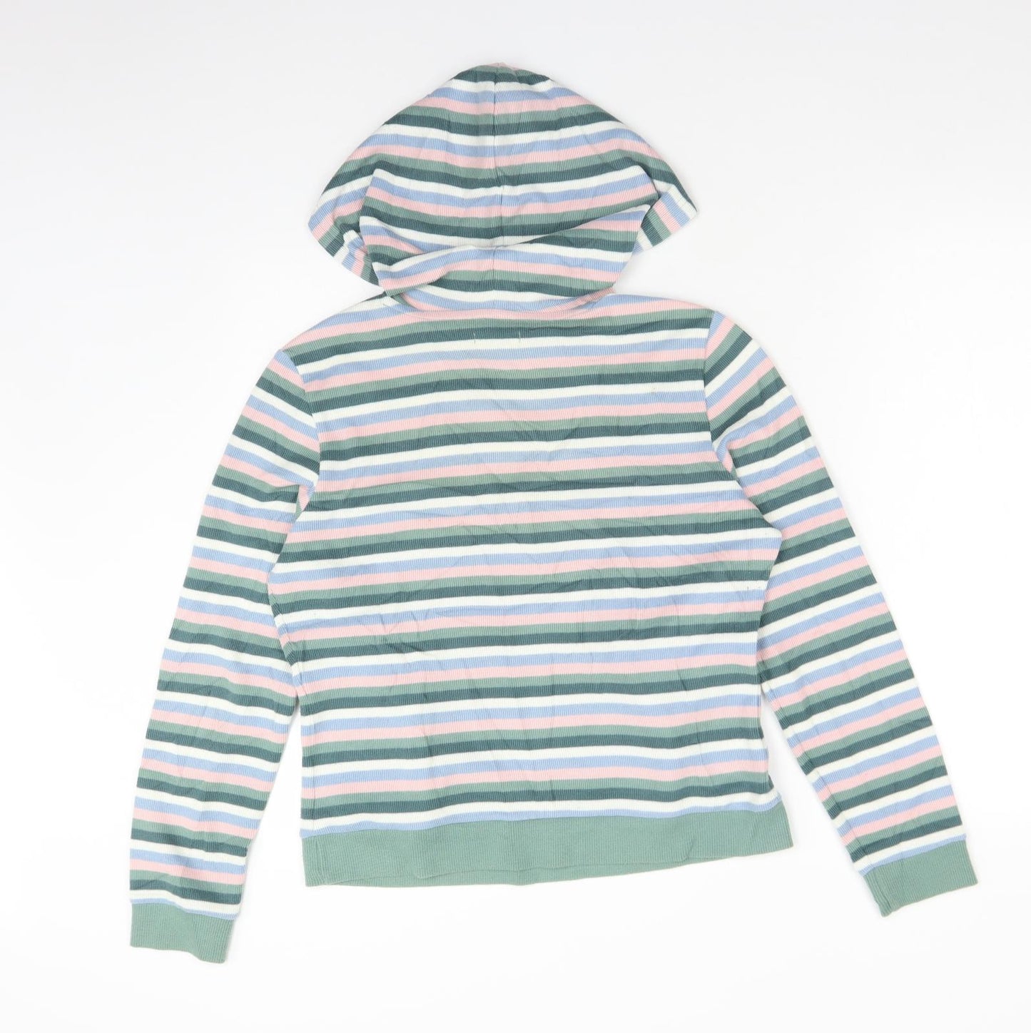 Per Una Womens Multicoloured Striped Polyester Pullover Hoodie Size 14