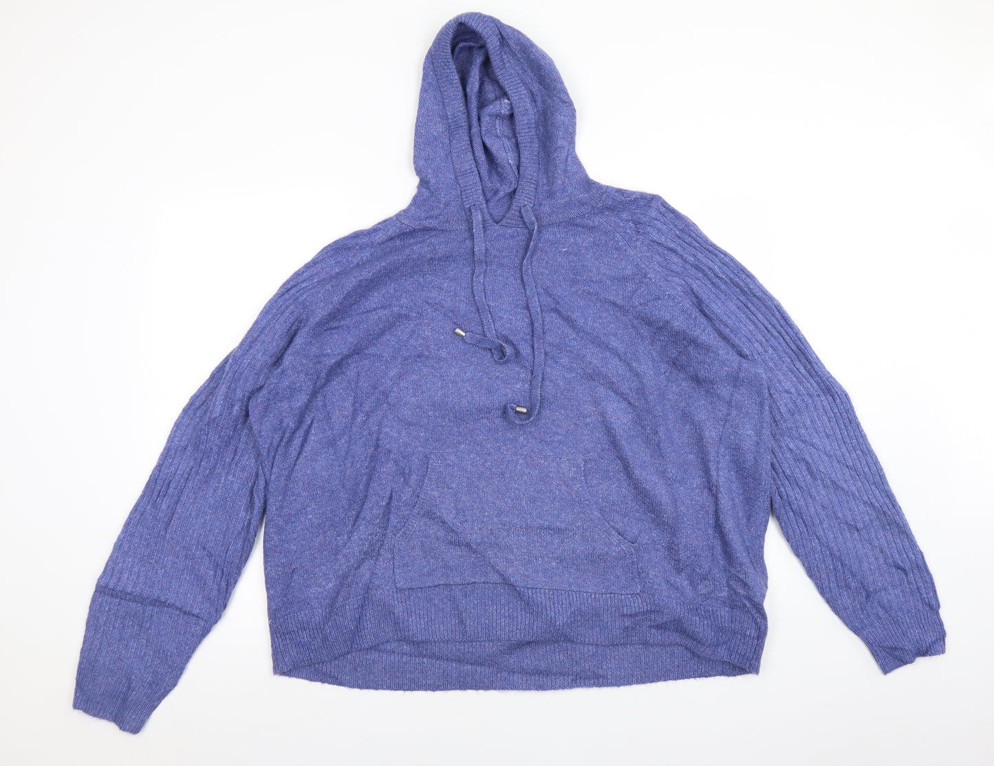 M&S Womens Purple  Acrylic Pullover Hoodie Size XL