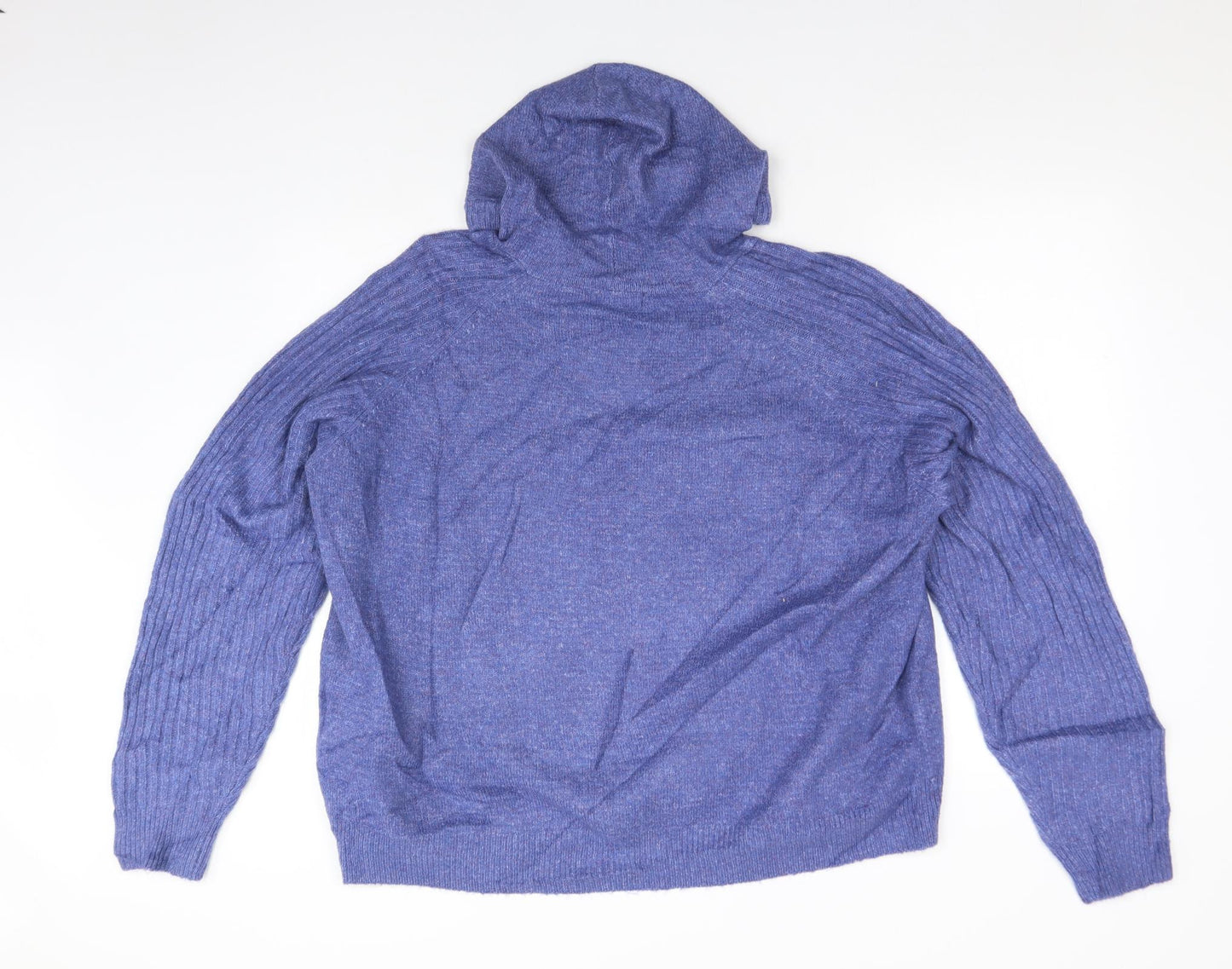M&S Womens Purple  Acrylic Pullover Hoodie Size XL
