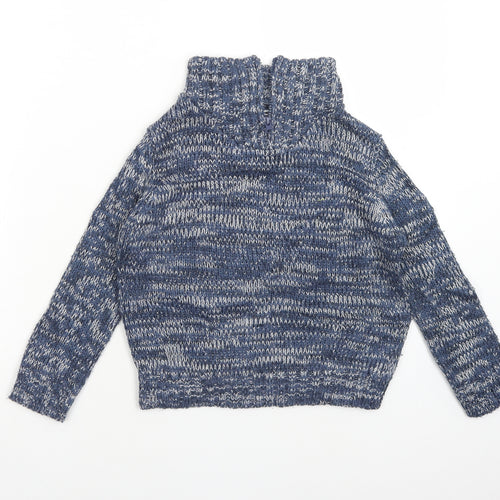 FREAK CLOTHING 1964 Boys Blue High Neck  Acrylic Pullover Jumper Size 5-6 Years