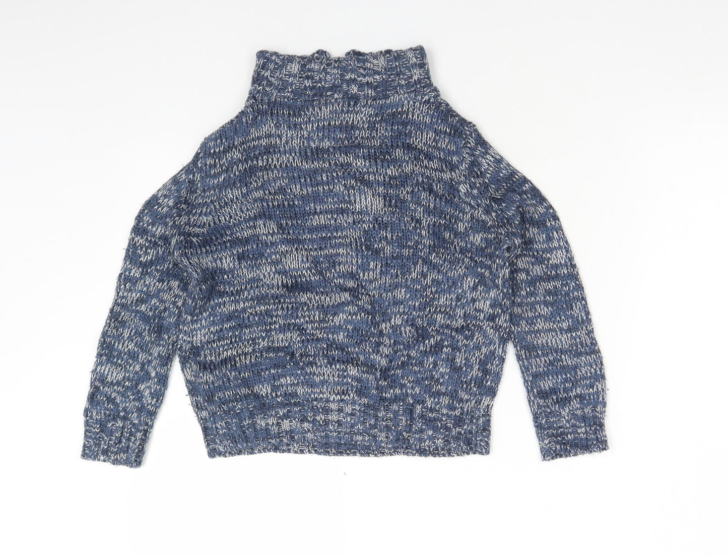 FREAK CLOTHING 1964 Boys Blue High Neck  Acrylic Pullover Jumper Size 5-6 Years