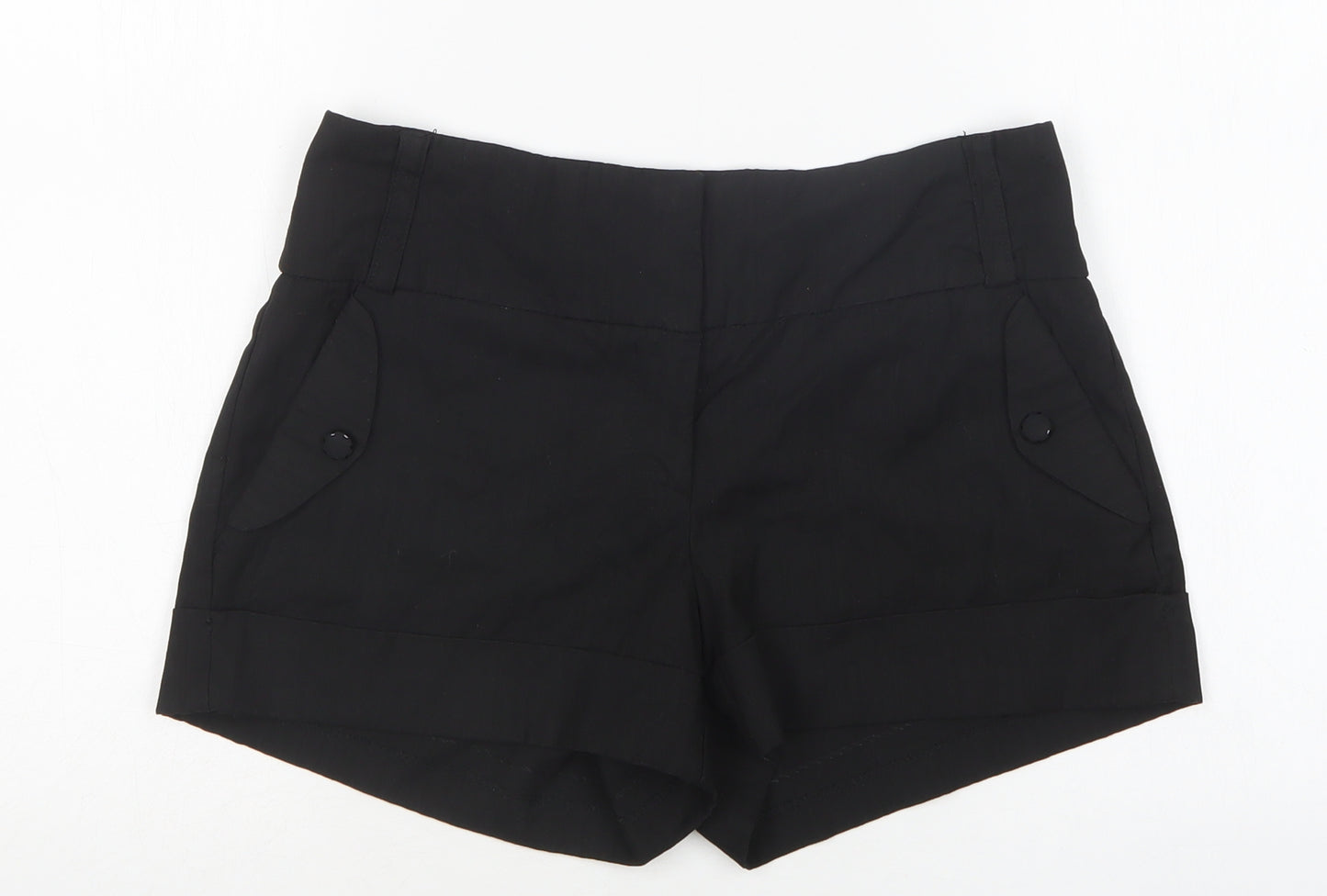 River Island Womens Black  Polyester Hot Pants Shorts Size 8 L3 in Regular