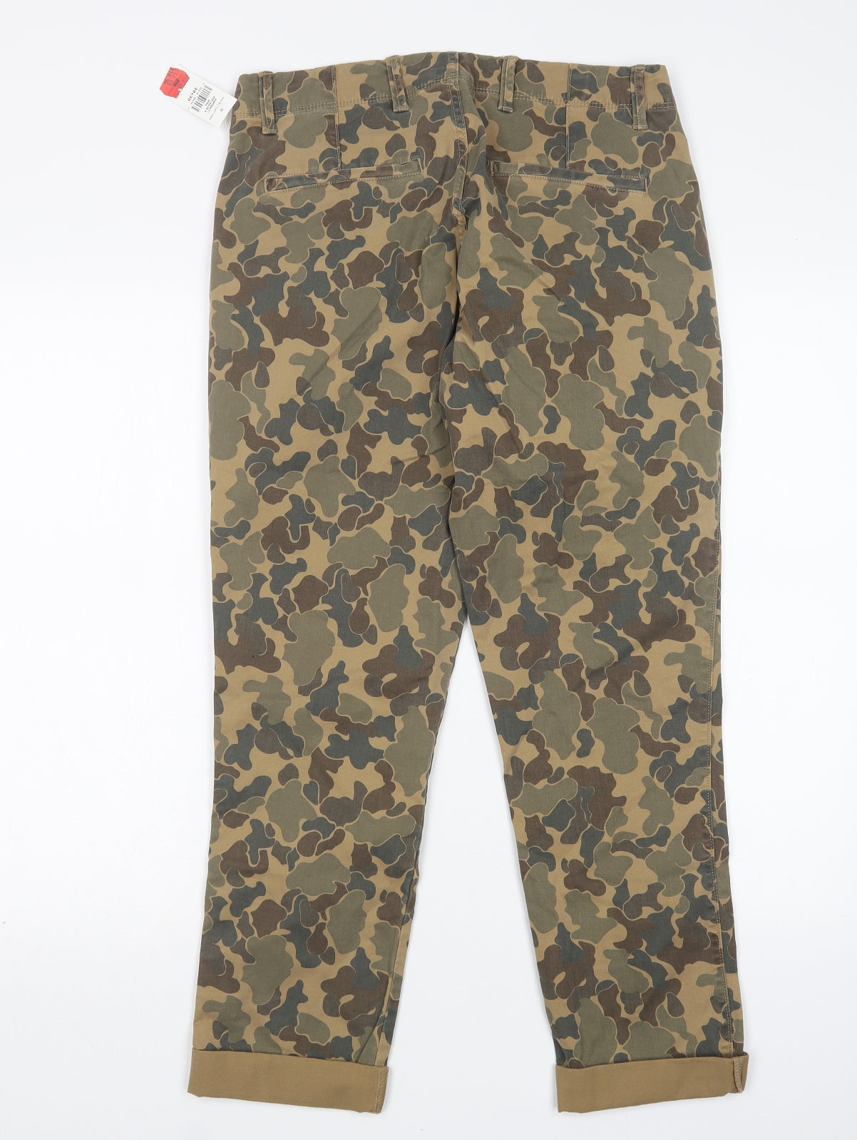 Gap Mens Multicoloured Camouflage Cotton Chino Trousers Size 30 L30 in Regular