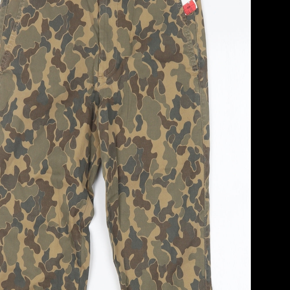Gap Mens Multicoloured Camouflage Cotton Chino Trousers Size 30 L30 in Regular