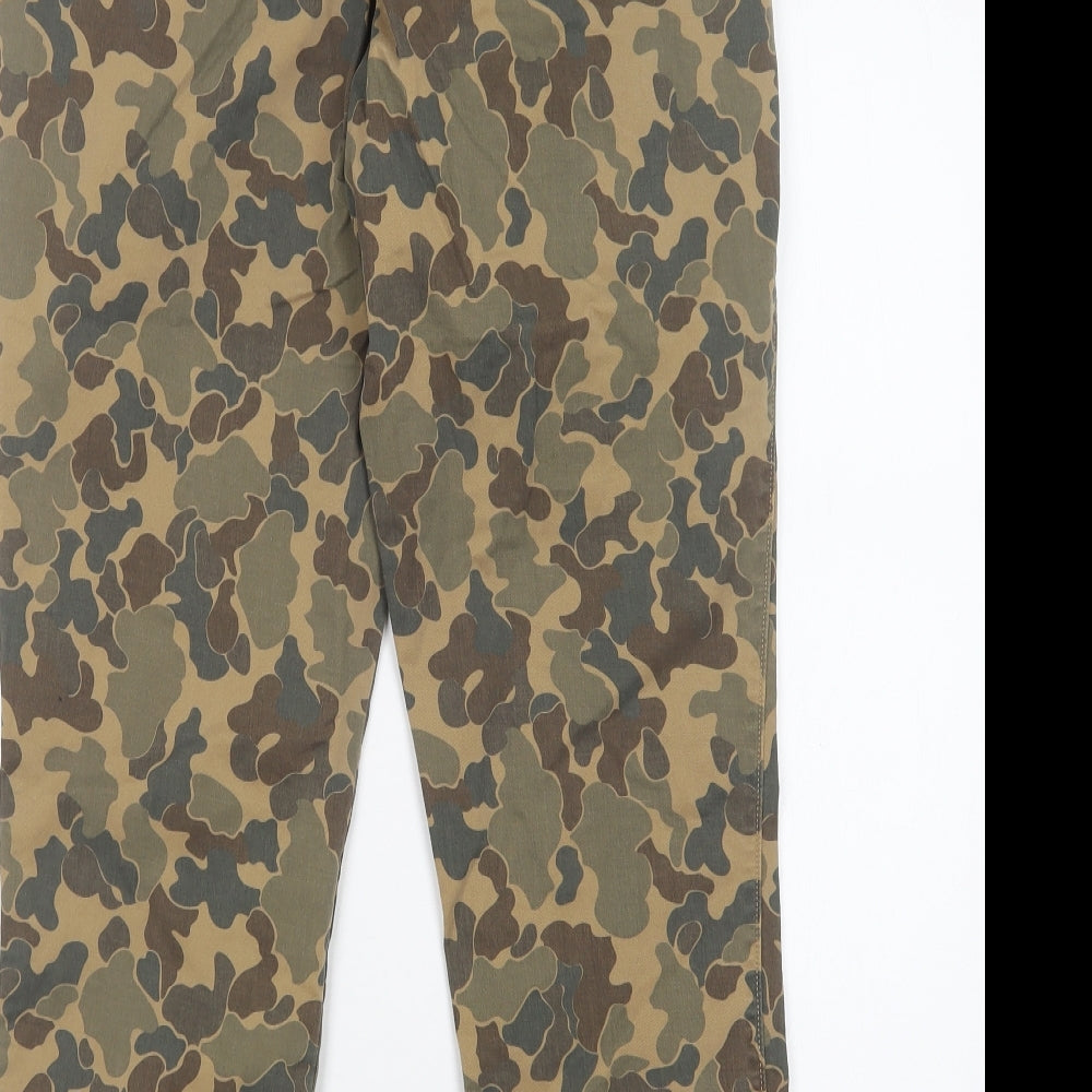 Gap Mens Multicoloured Camouflage Cotton Chino Trousers Size 30 L30 in Regular