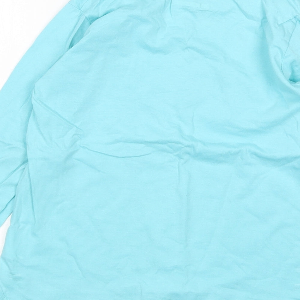 Mountain Warehouse Girls Blue  Cotton Basic T-Shirt Size 7-8 Years Round Neck