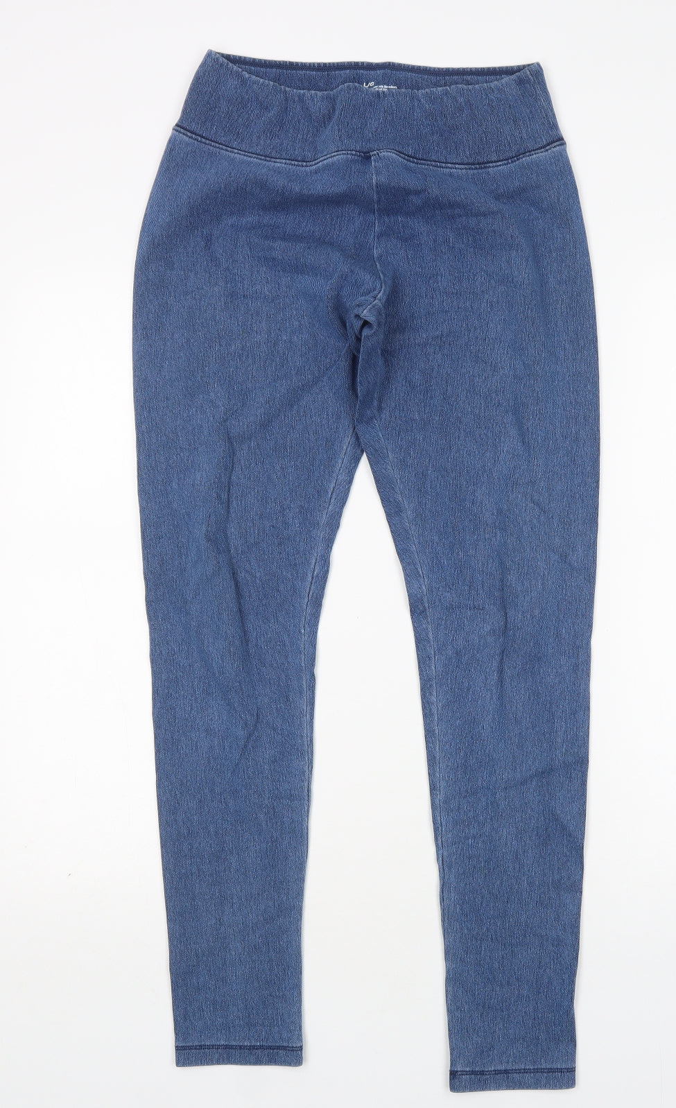 Preworn Womens Blue  Cotton Jegging Jeans Size L L30 in Regular