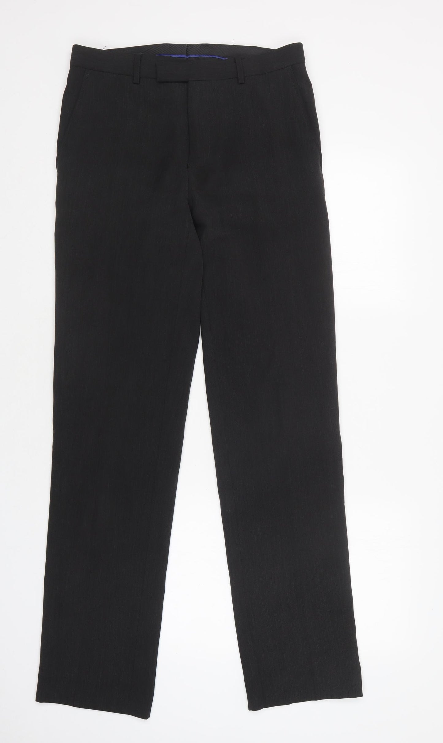 Preworn Mens Grey  Polyester Trousers  Size 32 L34 in Regular
