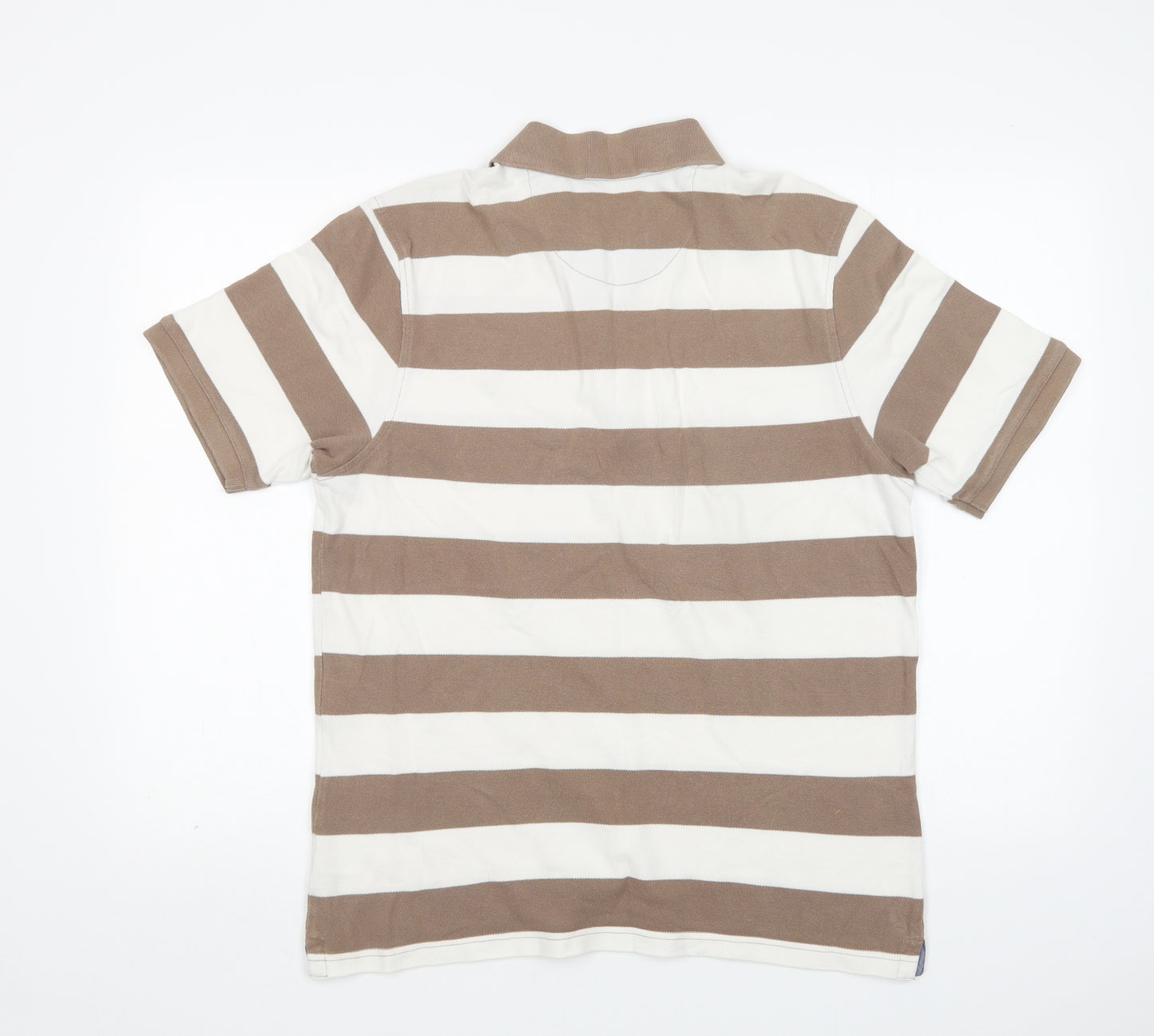 Farah Mens Multicoloured Striped Cotton  Polo Size M Collared
