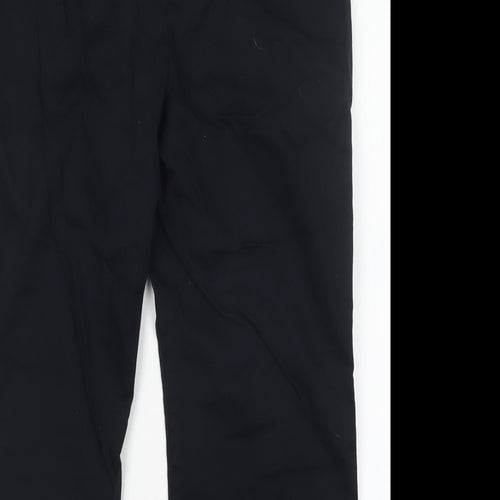 TU Womens Black  Cotton Cropped Trousers Size 16 L22 in Regular