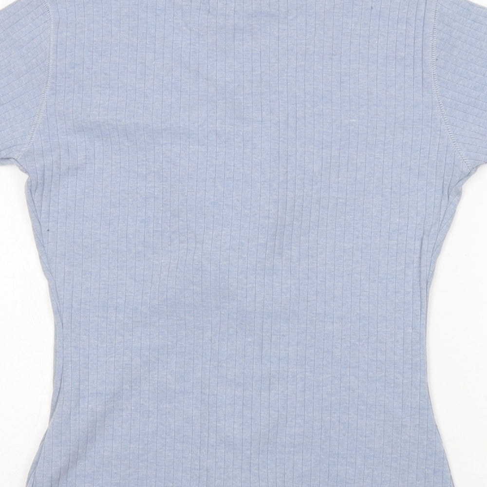 Matalan Womens Blue Round Neck  Cotton Cardigan Jumper Size S