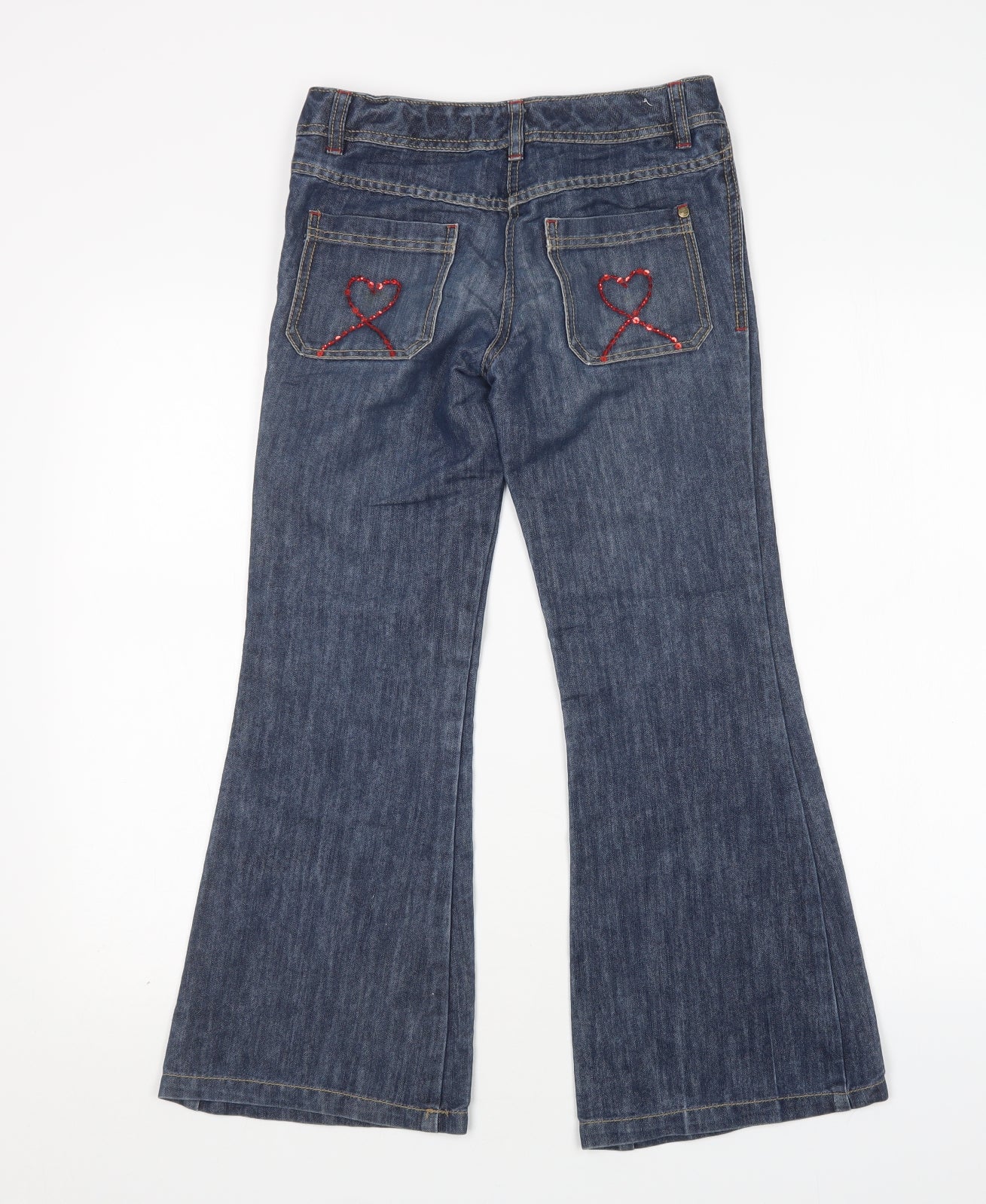 NEXT Girls Blue  Cotton Bootcut Jeans Size 11 Years  Regular