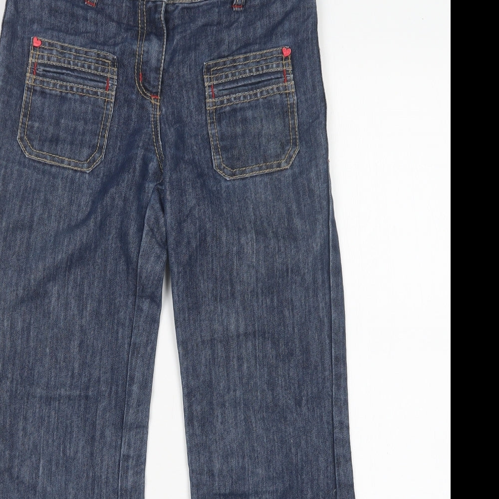 NEXT Girls Blue  Cotton Bootcut Jeans Size 11 Years  Regular