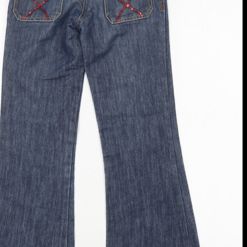 NEXT Girls Blue  Cotton Bootcut Jeans Size 11 Years  Regular