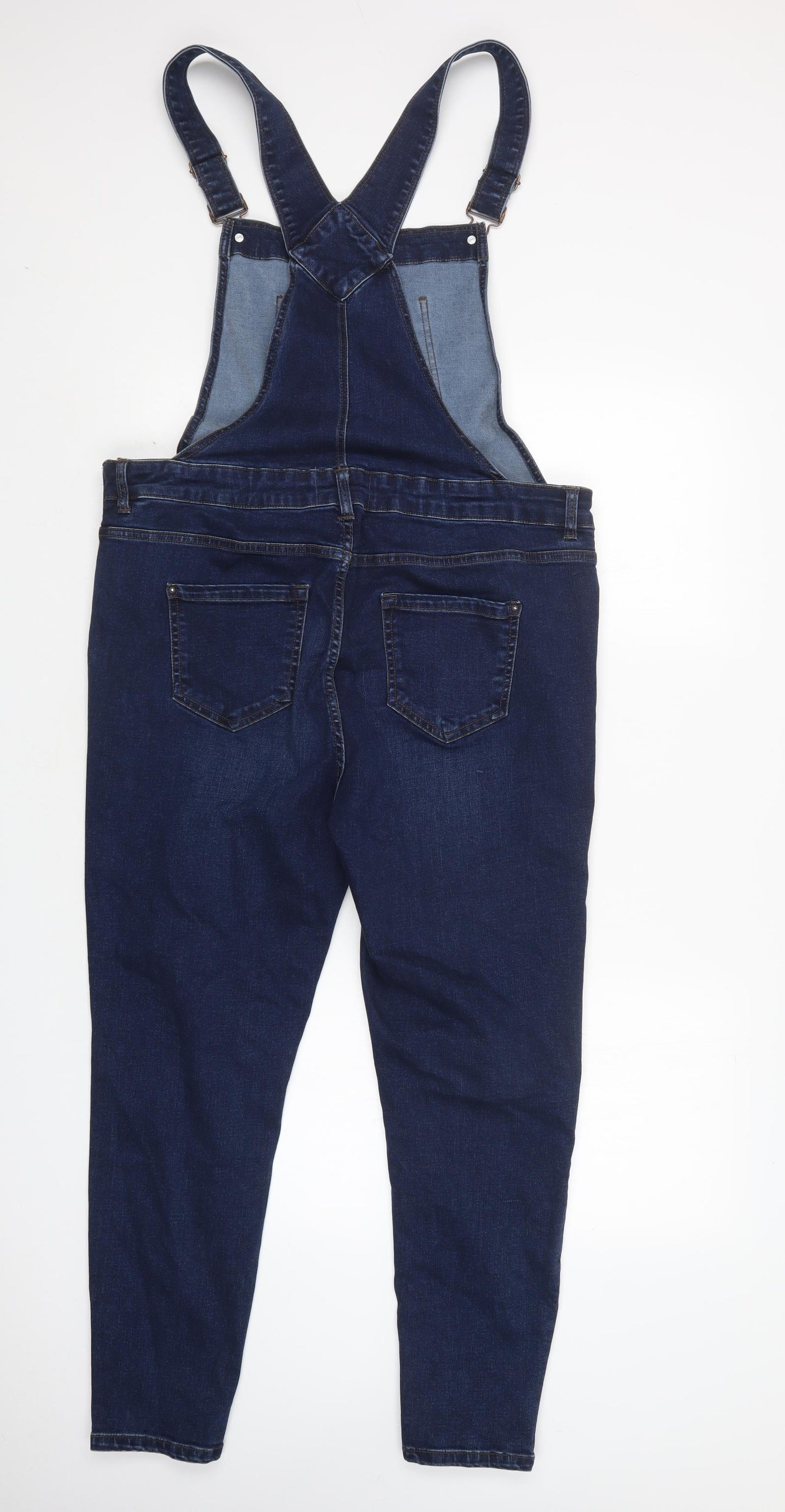 New Look Womens Blue  Cotton Dungaree One-Piece Size 18 L26 in