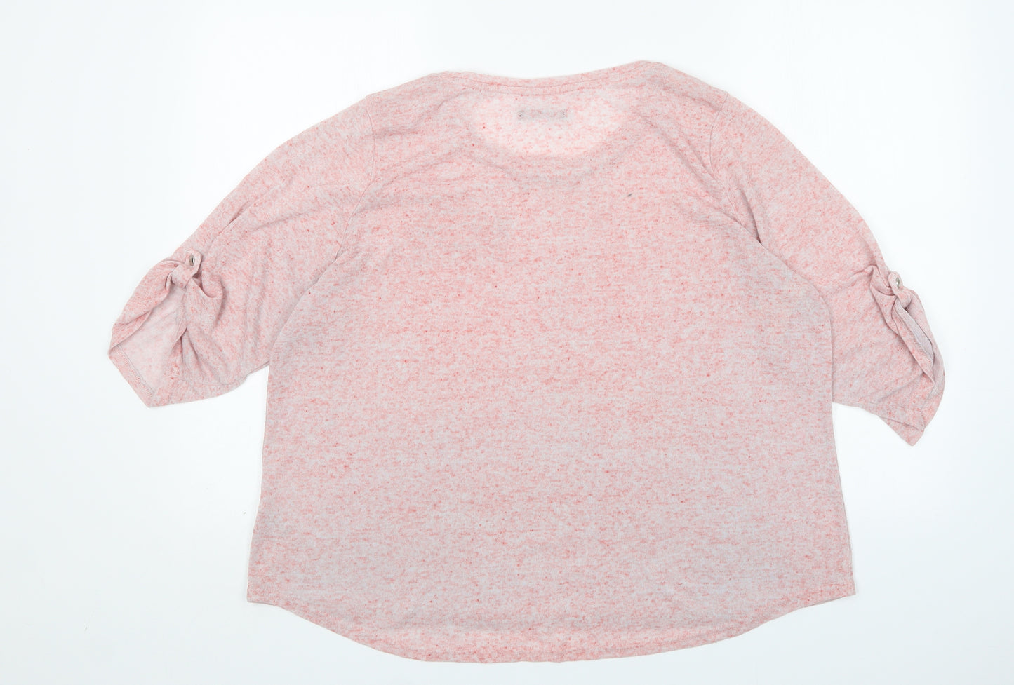 George Womens Pink Round Neck  Polyester Pullover Jumper Size 22