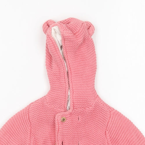 M&S Girls Pink   Jacket Coatigan Size 6-9 Months