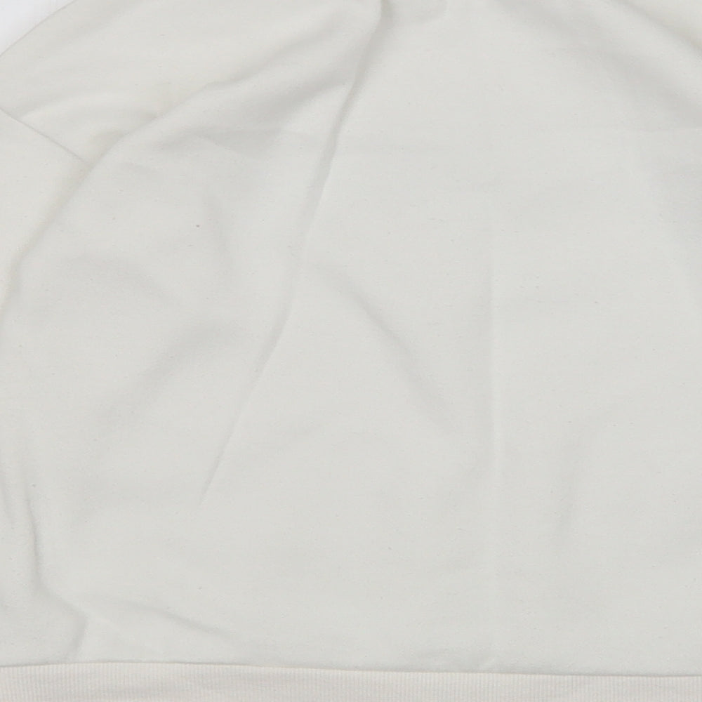 Primark Girls White  Cotton Pullover Sweatshirt Size 8-9 Years