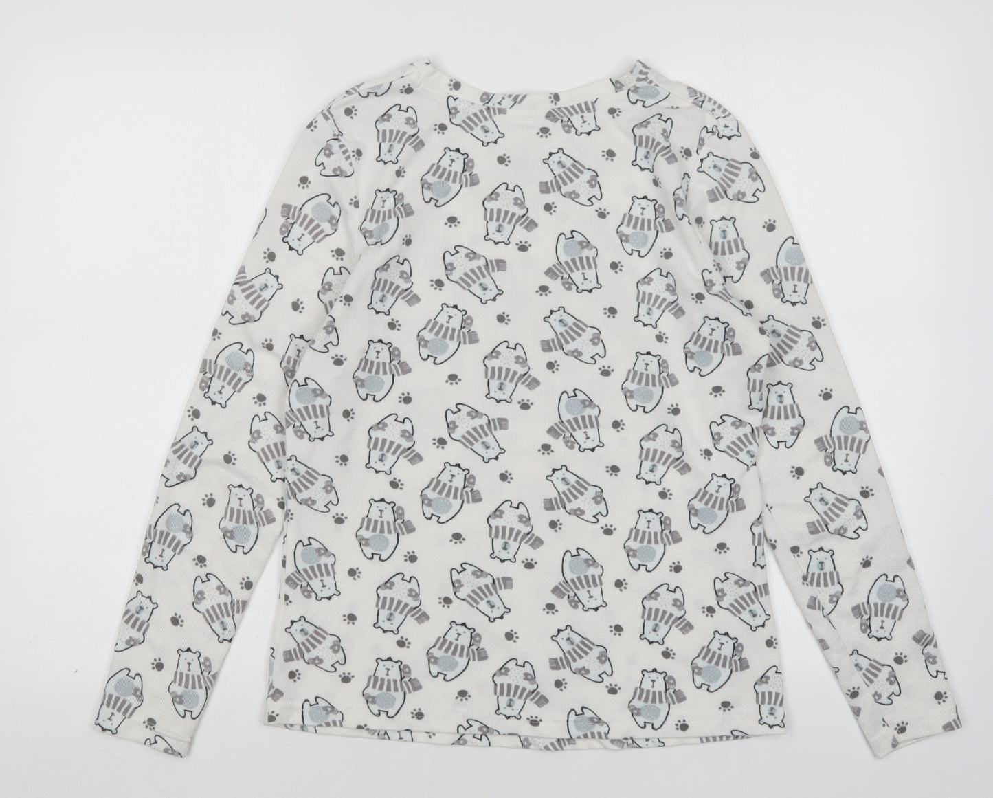 George Womens Multicoloured Animal Print Polyester Top Pyjama Top Size 8