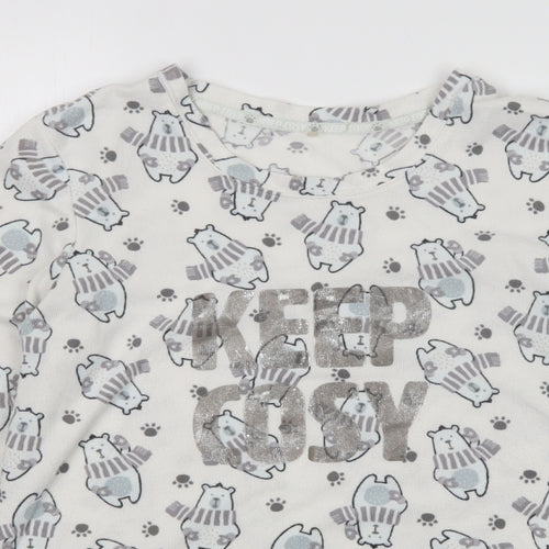 George Womens Multicoloured Animal Print Polyester Top Pyjama Top Size 8