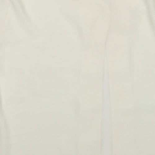 Berkertex Womens Ivory  Polyester Basic Button-Up Size 18 Round Neck