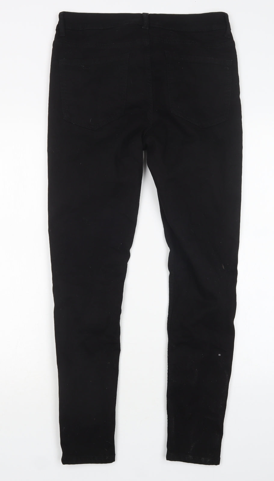 M&S Womens Black  Cotton Skinny Jeans Size 12 L28 in Regular