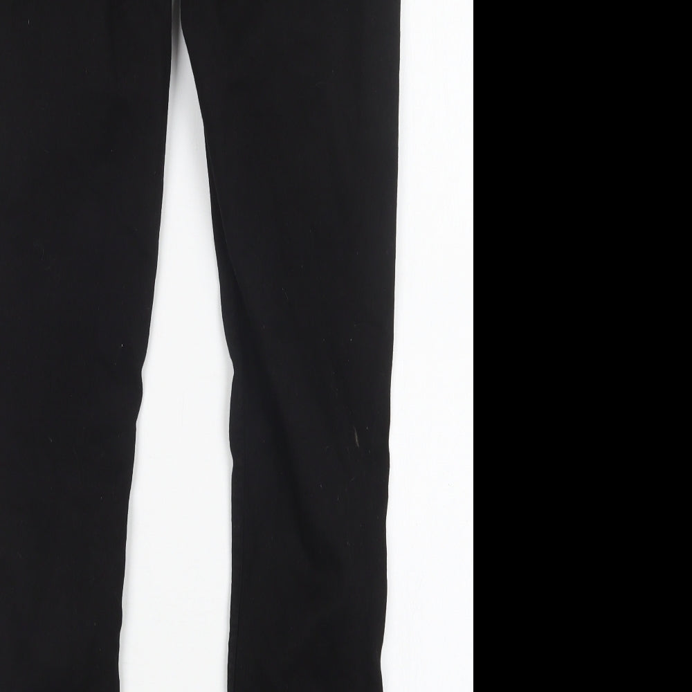 M&S Womens Black  Cotton Skinny Jeans Size 12 L28 in Regular