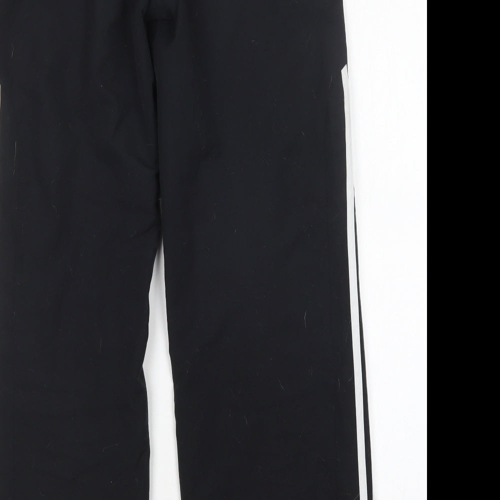 adidas Womens Black  Polyester Jogger Trousers Size 12 L31 in Regular