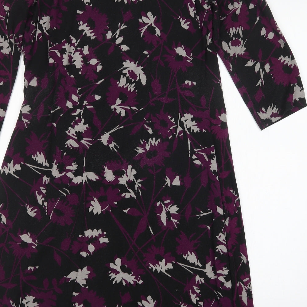 Monsoon Womens Multicoloured Floral Viscose A-Line  Size 18  V-Neck