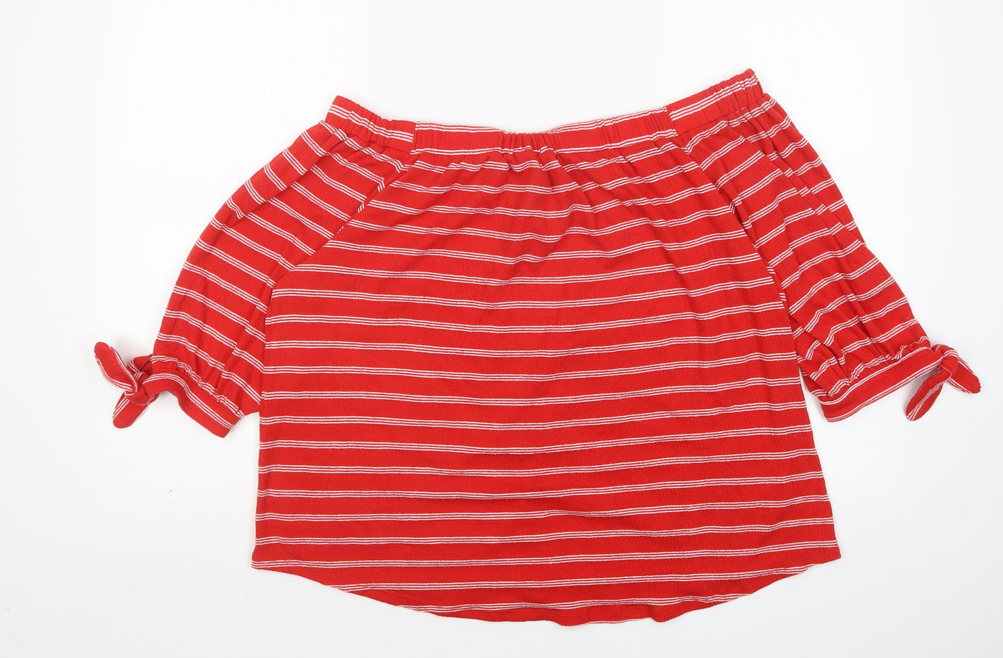 Papaya Womens Multicoloured Boat Neck Striped Polyester Pullover Jumper Size 16