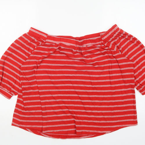 Papaya Womens Multicoloured Boat Neck Striped Polyester Pullover Jumper Size 16