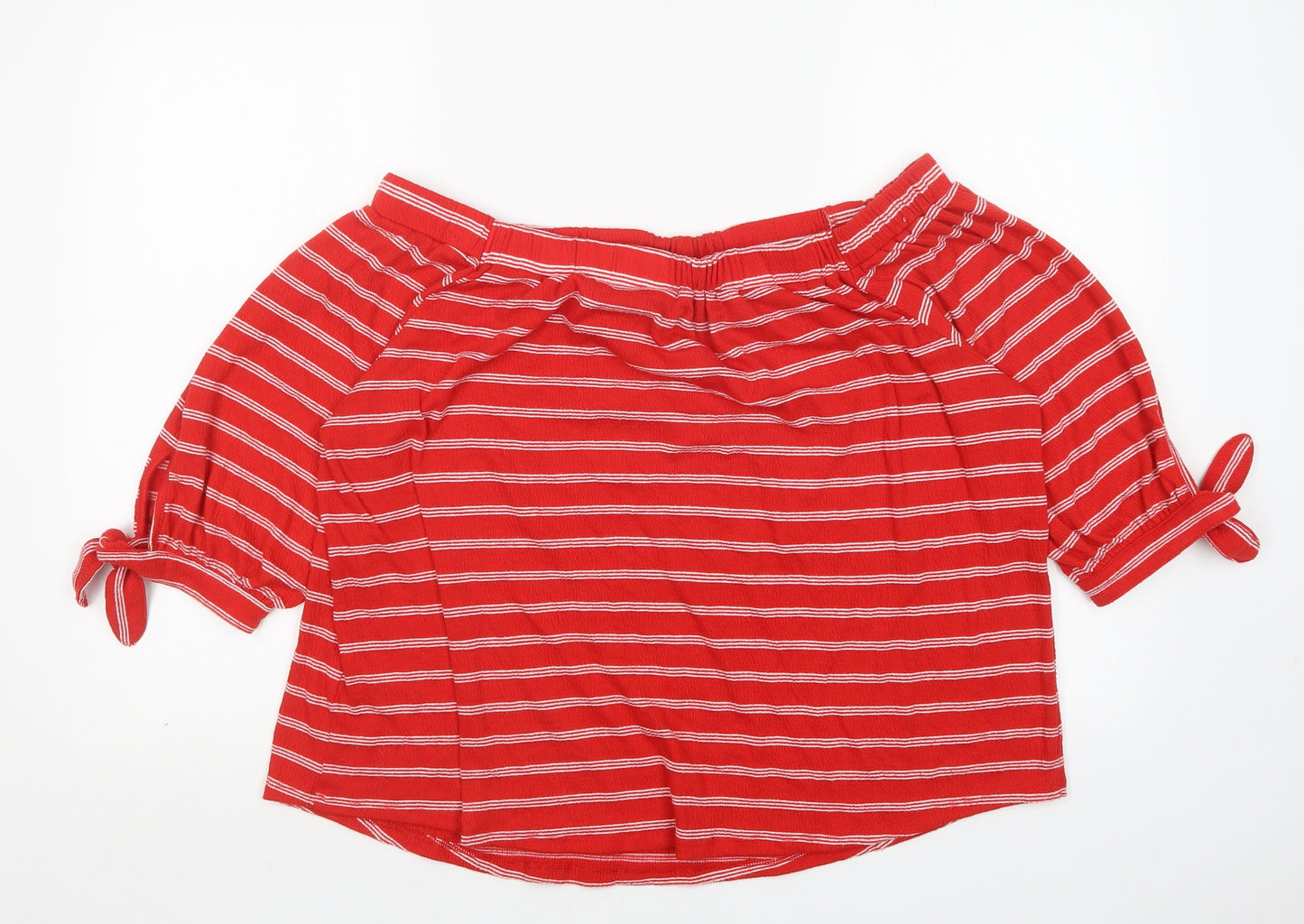 Papaya Womens Multicoloured Boat Neck Striped Polyester Pullover Jumper Size 16