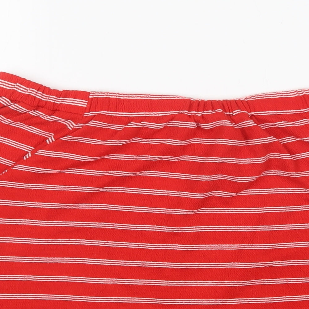 Papaya Womens Multicoloured Boat Neck Striped Polyester Pullover Jumper Size 16