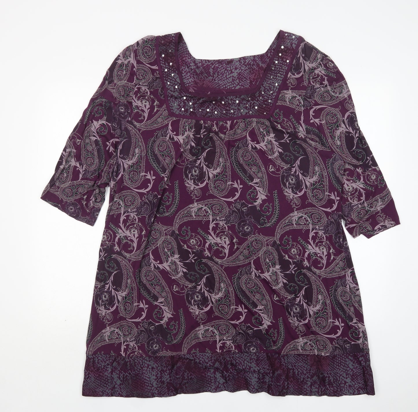 NEXT Womens Multicoloured Paisley Viscose A-Line  Size 22  Square Neck
