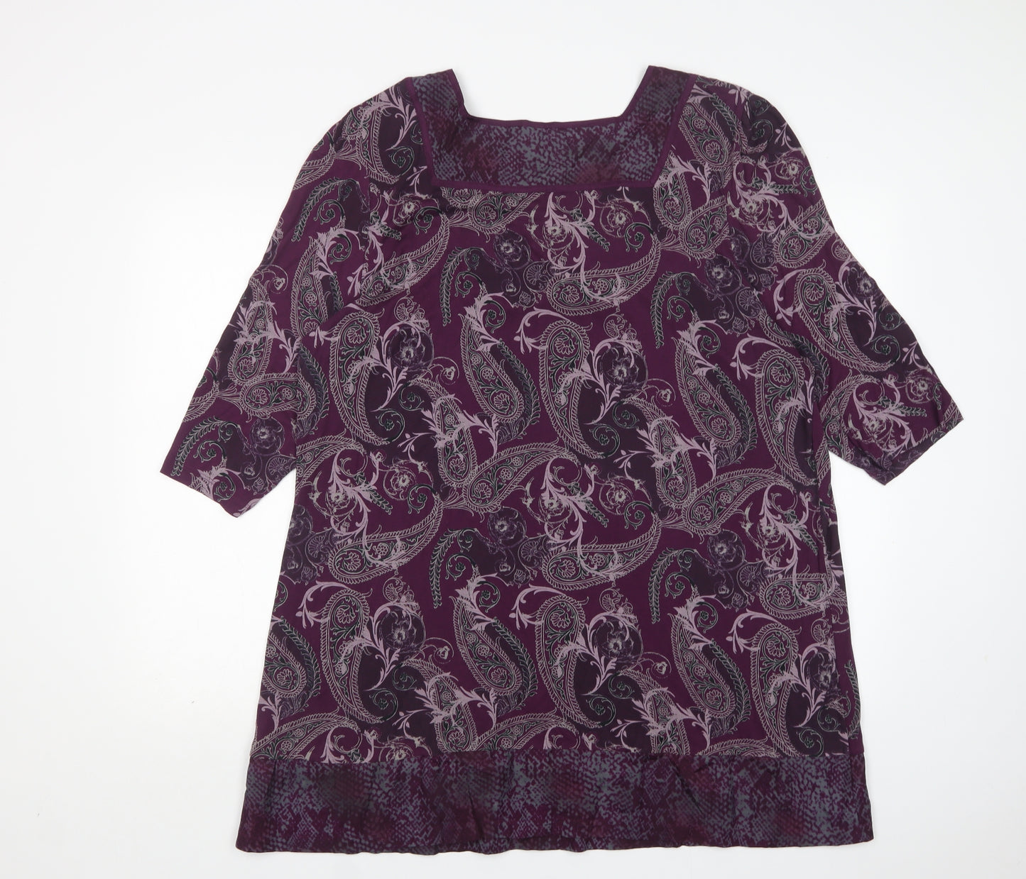 NEXT Womens Multicoloured Paisley Viscose A-Line  Size 22  Square Neck