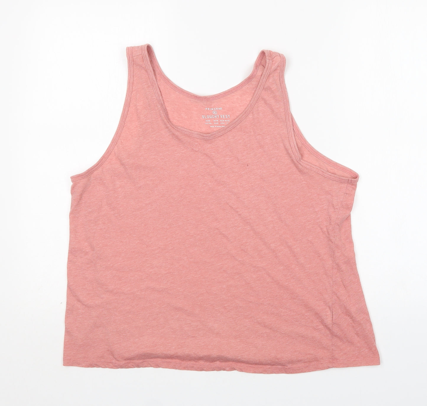 Primark Girls Pink  Polyester Basic Tank Size XL Round Neck