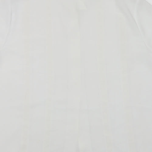 Northmoon Womens White  Polyester Basic Button-Up Size 18 Collared