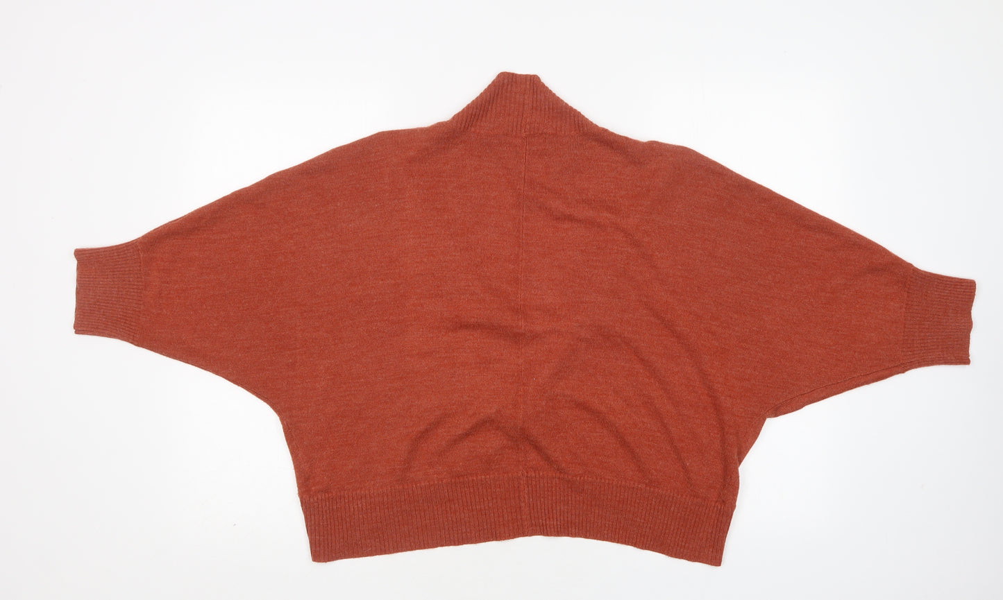George Womens Orange V-Neck  Acrylic Cardigan Jumper Size 22