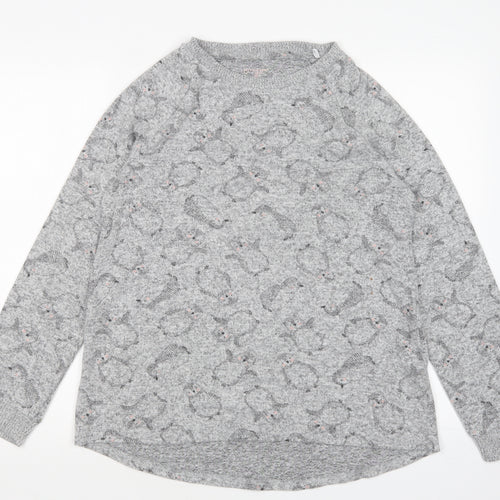 Primark Womens Grey Animal Print Polyester Top Pyjama Top Size S