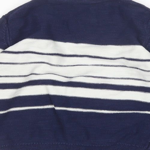 Matalan Boys Multicoloured Round Neck Striped Cotton Pullover Jumper Size 3-4 Years