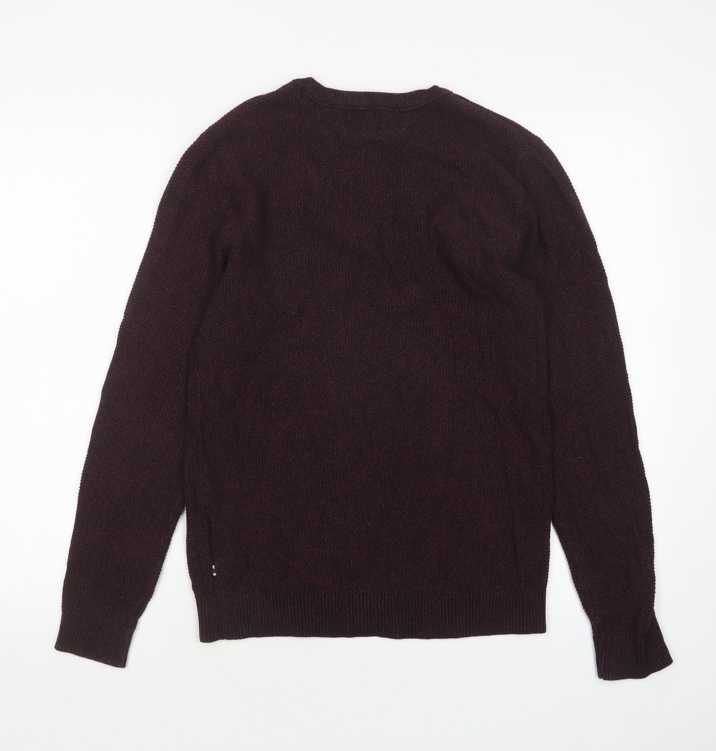 Jack&Jones Mens Purple Round Neck  Cotton Pullover Jumper Size S