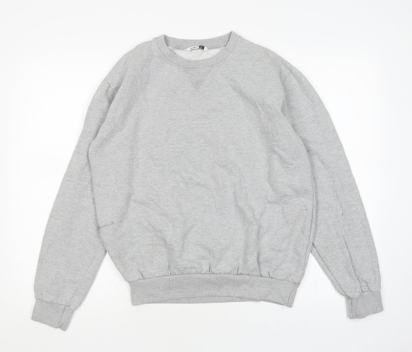 Pep&Co Mens Grey  Cotton Pullover Sweatshirt Size L