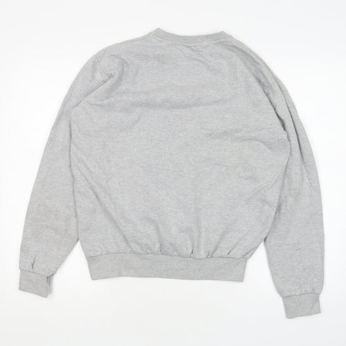Pep&Co Mens Grey  Cotton Pullover Sweatshirt Size L
