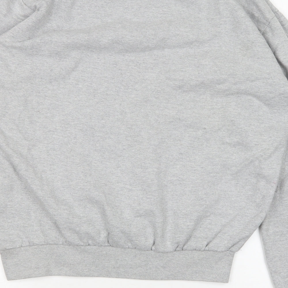 Pep&Co Mens Grey  Cotton Pullover Sweatshirt Size L