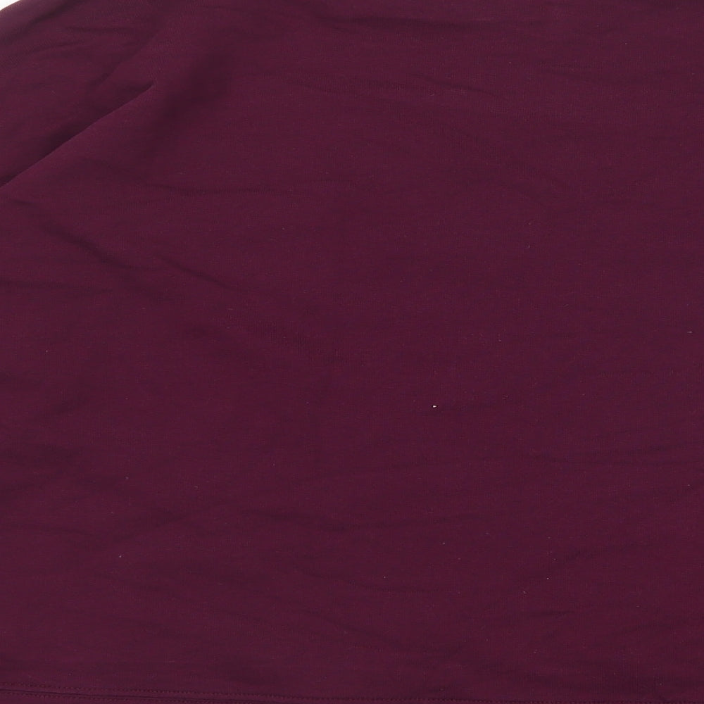 M&S Womens Purple Polka Dot Cotton Pullover Sweatshirt Size 16