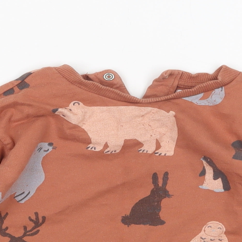 MNG Boys Multicoloured Animal Print Cotton Pullover Jumper Size 18-24 Months