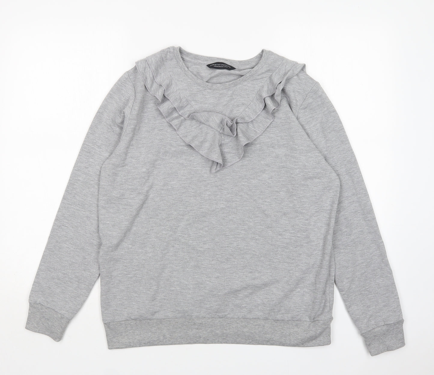 Dorothy Perkins Womens Grey Round Neck  Polyester Pullover Jumper Size 12