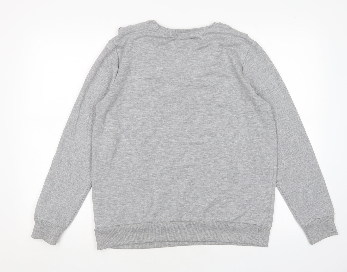 Dorothy Perkins Womens Grey Round Neck  Polyester Pullover Jumper Size 12