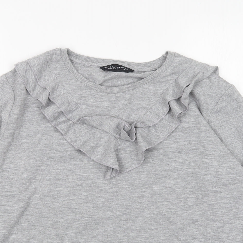 Dorothy Perkins Womens Grey Round Neck  Polyester Pullover Jumper Size 12
